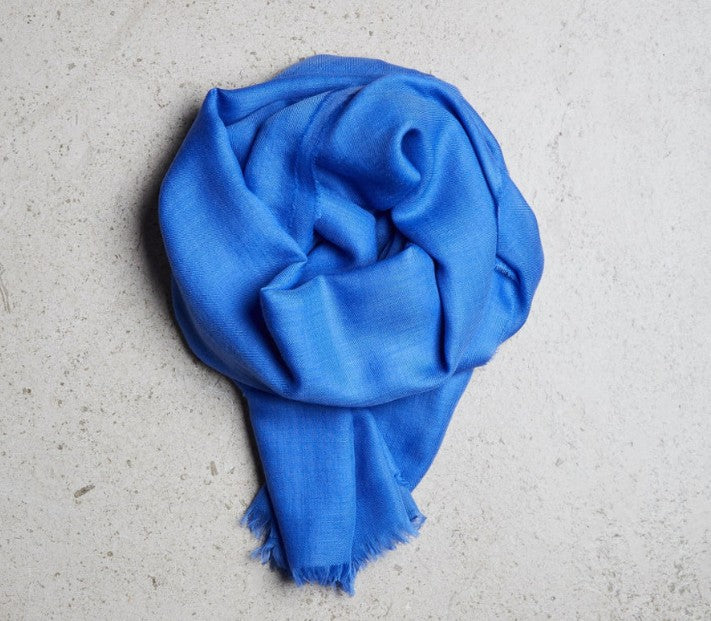 Featherlight cashmere scarf by Begg x Co, woven in Scotland using signature Wispy technique.