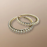 Simon Alcantara ES809–812 Hoop Earrings – 14kt Gold Handwoven with White Pearls