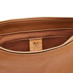 Close-up of Il Bisonte Oliveta Bag showing full-grain leather texture and artisan detailing.