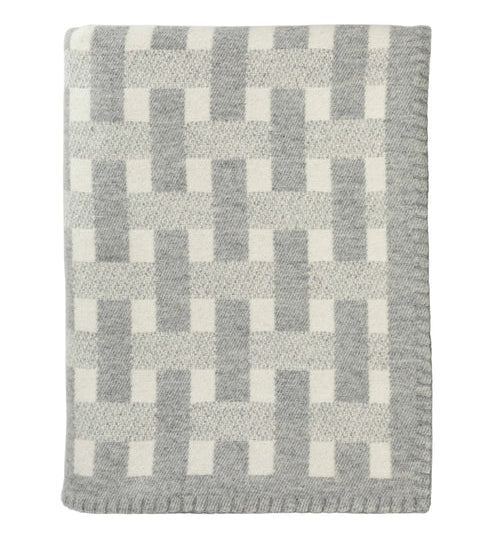 Johnston's Blanket Stitched Basketweave Throw