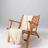 Johnston's Blanket Stitched Basketweave Throw