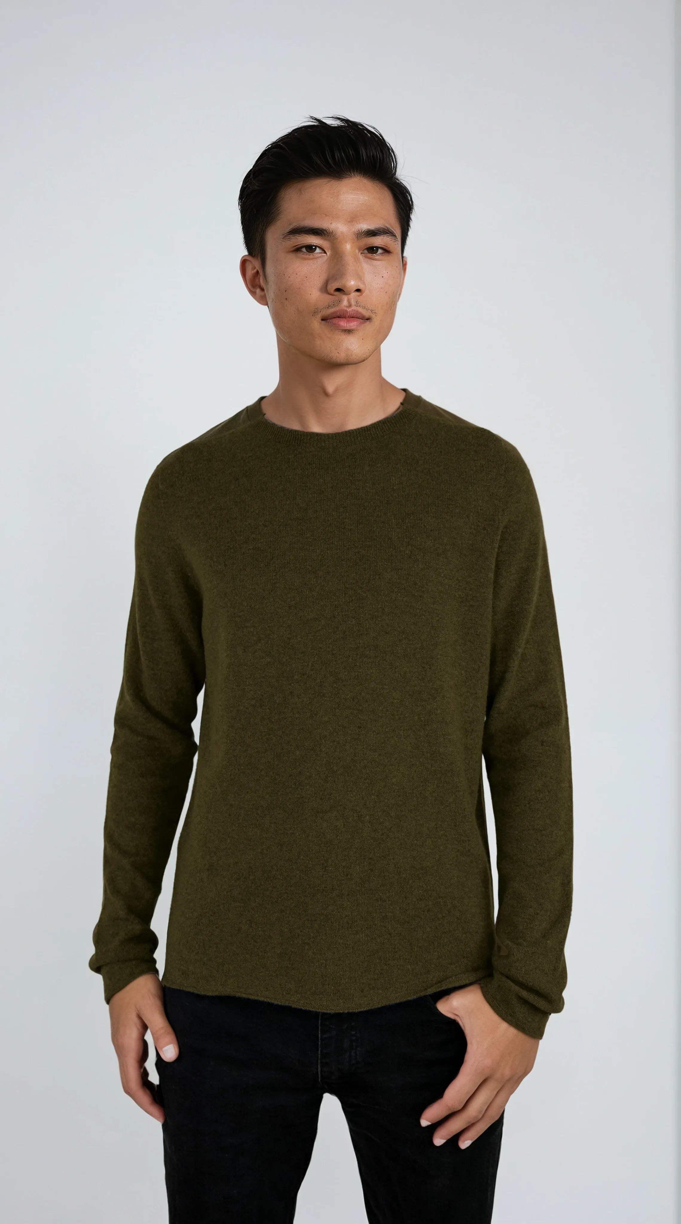 Breathable cashmere sweater with a tee-like fit, designed in Telluride and made in the USA. Ideal for layering or packing light.