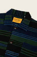 Original Madras Co. Men’s Standard Fit Shirt Jacket — Handloom Weft Stripe Mat Weave