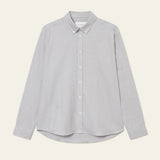Les Deux Desert Reg Shirt – Brushed Cotton Slim Fit in Grey Mélange & Lead Grey