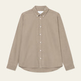 Les Deux Desert Reg Shirt – Brushed Cotton Slim Fit in Grey Mélange & Lead Grey