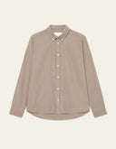 Les Deux Desert Reg Shirt – Brushed Cotton Slim Fit in Grey Mélange & Lead Grey