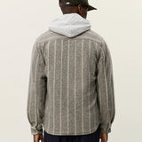 Les Deux Lennon Wool Pinstripe Overshirt – Relaxed Men’s Wool Blend Shirt Jacket