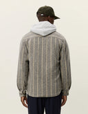 Les Deux Lennon Wool Pinstripe Overshirt – Relaxed Men’s Wool Blend Shirt Jacket