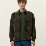 Les Deux Kody Patchwork Wool Overshirt – Heavyweight Men’s Merino Wool Shirt Jacket