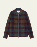 Les Deux Check Wool Zipper Coach Jacket