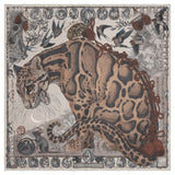 Sabina Savage Lunar Leopard Silk Twill Champange/Silk - Silk 90 x 90cm