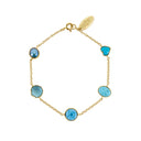 B-5MC12 Five Mini Charm Bracelet