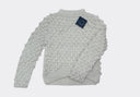 Buoy Hand-Knit Bobble Texture Round Neck w/Curved Hem