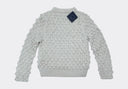 Buoy Hand-Knit Bobble Texture Round Neck w/Curved Hem
