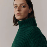 Fauve Funnel Neck in Green by Begg x Co