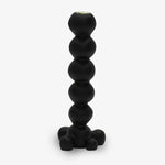 Black resin Bubble Candle Holder by Tina Frey, modern sculptural design for elegant interiors.