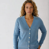 Ruthie Scottish Scottish Cashmere V-Neck Cardigan (Ship-Ready)
