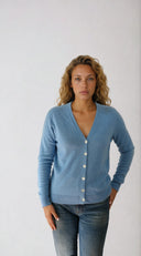 Ruthie Scottish Scottish Cashmere V-Neck Cardigan (Ship-Ready)