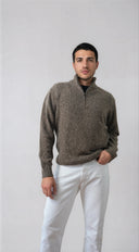 Hawico Scottish Cashmere Kingsbarn II ¼-Zip Pullover — Grey Flannel