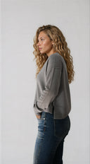 Cropped Cashmere Pointelle V-Neck
