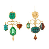Green and Gold Pansy Balance Drop by Grainne Morton