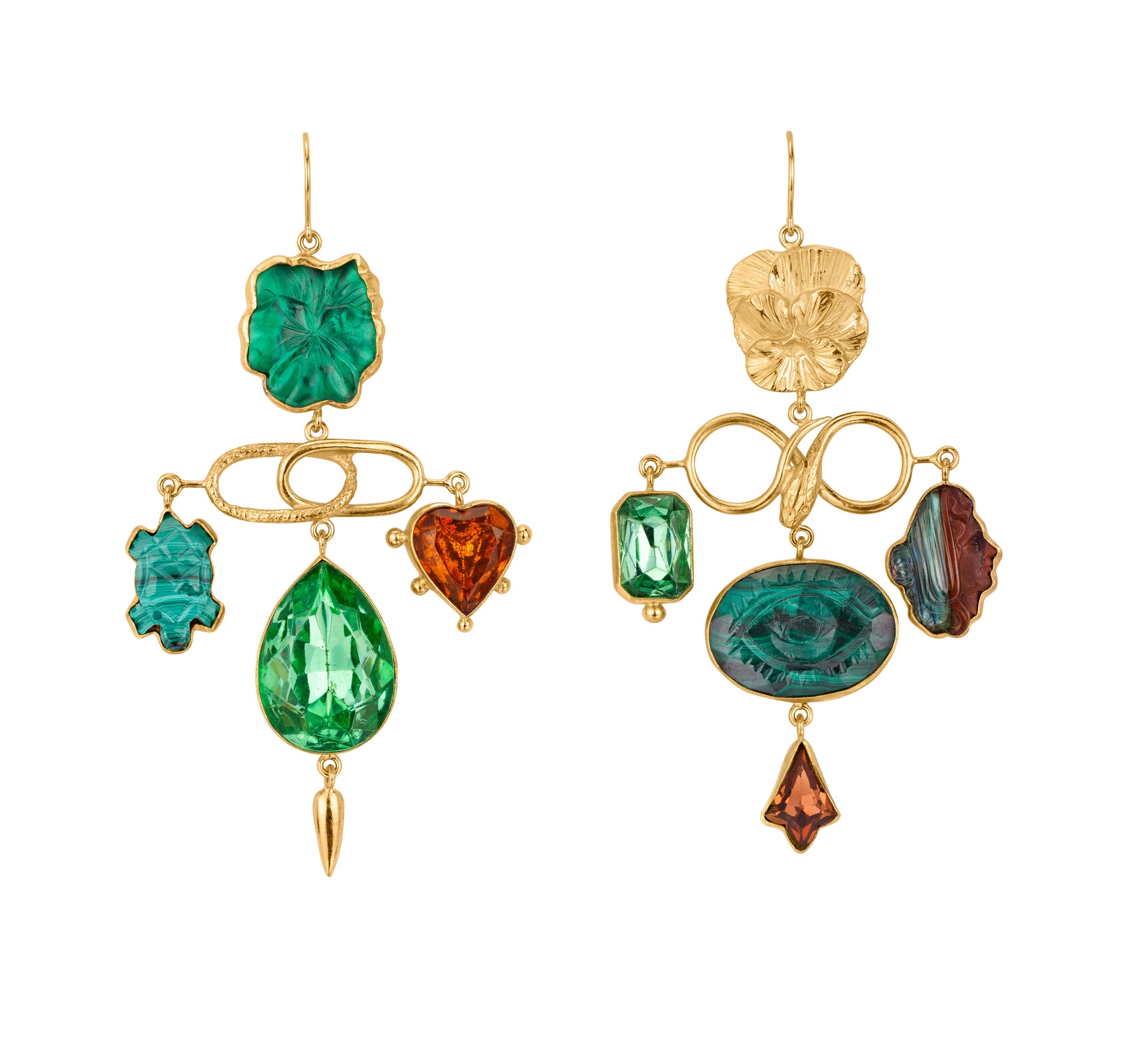 E-GGPBD Green and Gold Pansy Balance Drop