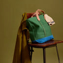 Small Zipper Tote | Pine + Ocean