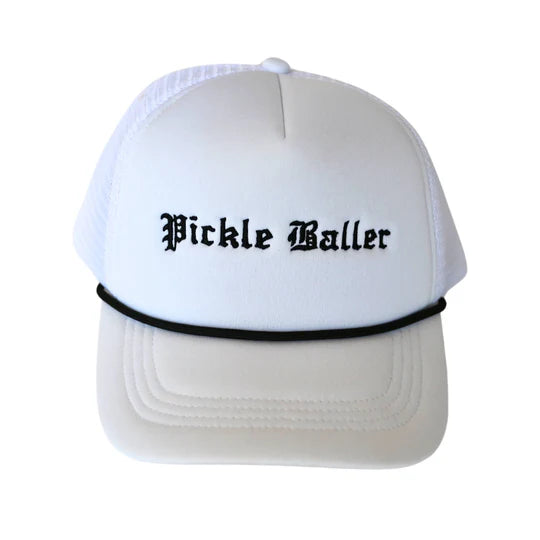 Freya Pickle Baller Trucker Hat – White Women’s Pickleball Cap