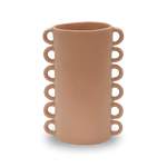 Collection of colorful Loopy Large Vases by Tina Frey, modern sculptural home accents.