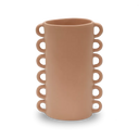 Collection of colorful Loopy Large Vases by Tina Frey, modern sculptural home accents.