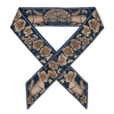 Sabina Savage Honouring Argos Silk Ribbon Large – Marine/Apricot 10 x 160cm