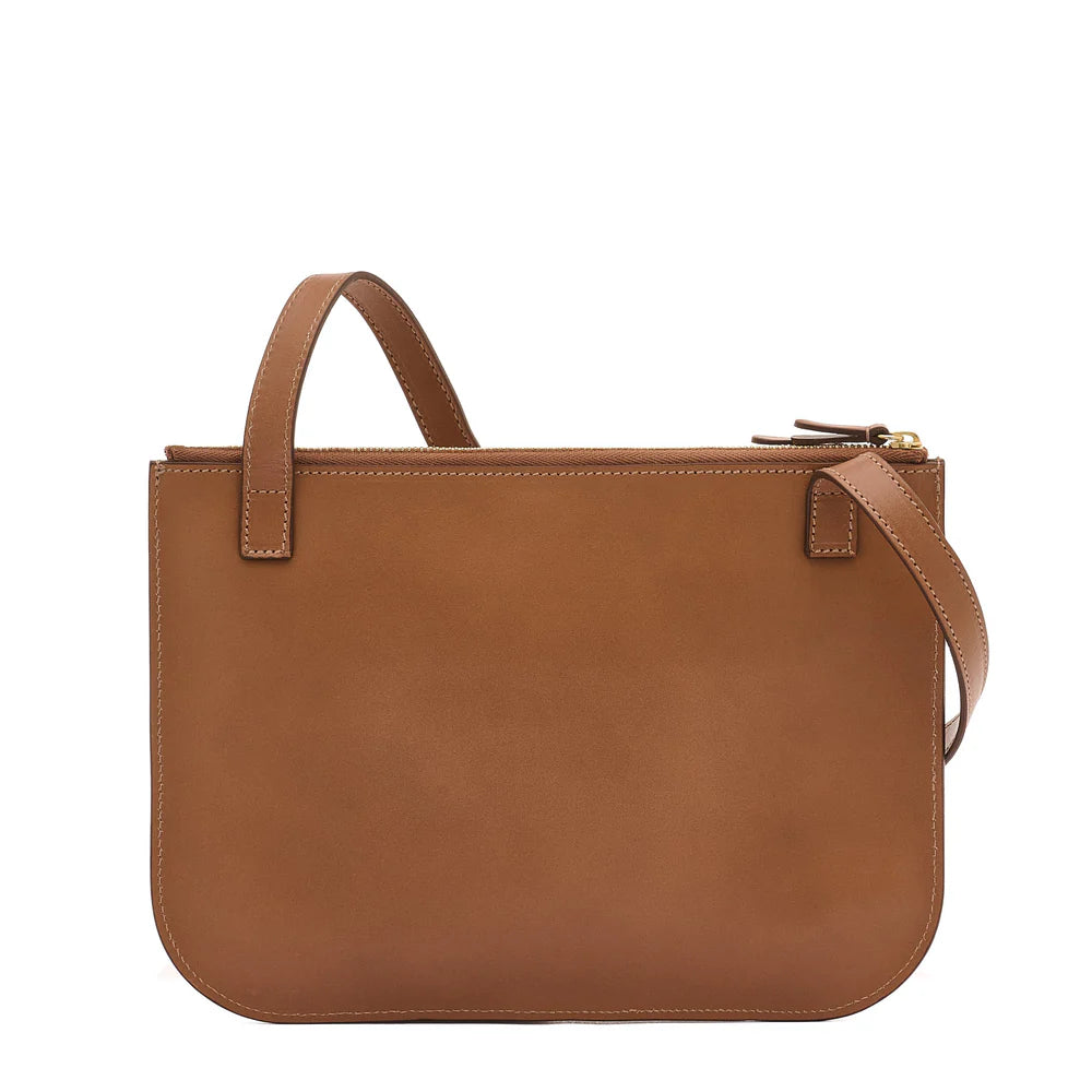 Handcrafted Italian leather Roseto bag by Il Bisonte showing minimalist silhouette and functional design.