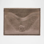 Bronze Italian leather Salina Card Case by Il Bisonte featuring four card slots and one ID window.