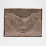 Bronze Italian leather Salina Card Case by Il Bisonte featuring four card slots and one ID window.