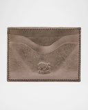 Bronze Italian leather Salina Card Case by Il Bisonte featuring four card slots and one ID window.