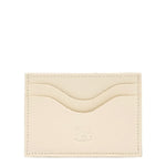 Il Bisonte Salina Card Case in vegetable-tanned cowhide, available in Natural and Bianco Latte.