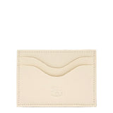Il Bisonte Salina Card Case in vegetable-tanned cowhide, available in Natural and Bianco Latte.