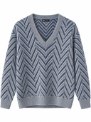 Colombo | Women's Kid Cashmere V-Neck Handknit Pullover