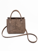 B. May | Mini Daybag Dark Taupe Embossed Gator