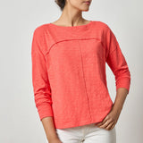 Drop Shoulder Seamed Boatneck - Lilla P