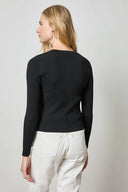 Cropped Ribbed Cardigan