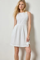 High Neck Mini Dress | Eyelet