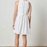 High Neck Mini Dress | Eyelet
