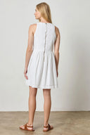 High Neck Mini Dress | Eyelet