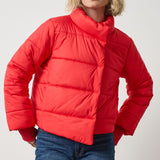 Knit Cuff Jacket in Ruby