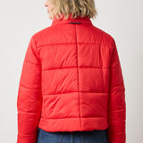 Knit Cuff Jacket in Ruby