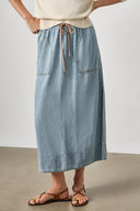 Denim Drawstring Skirt by Lilla P