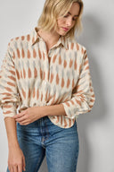 Ikat Dolman Button Down by Lilla P
