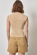 Sunwashed Cap Sleeve Henley