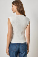 Sunwashed Cap Sleeve Henley